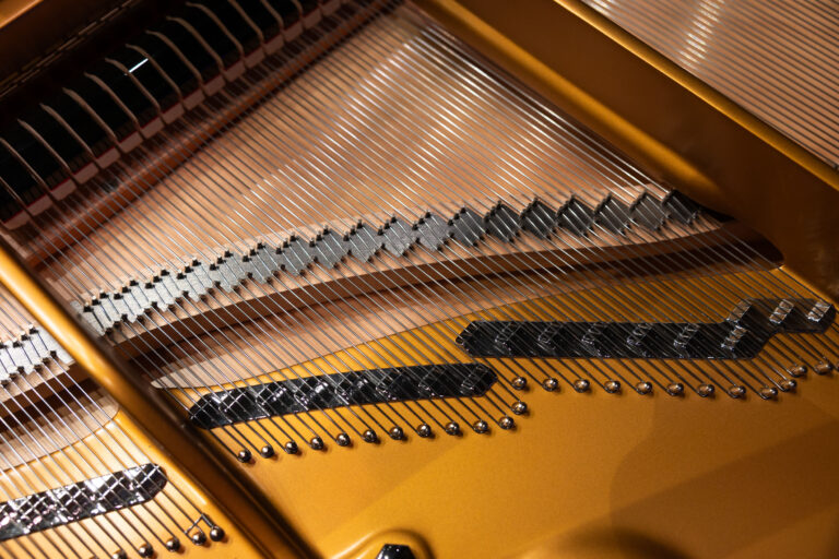 Detalle de uno de los pianos.